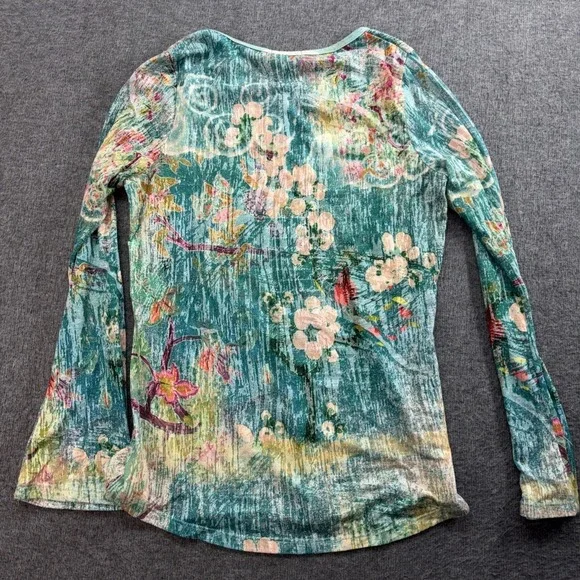 Emerald Women's Snap Top Size Medium Long Sleeve - Picture 5 of 8